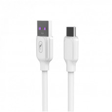 Кабель SkyDolphin S56T Super Fast TPE USB - USB Type-C (M/M), 1 м, White (SDUSB-000572)