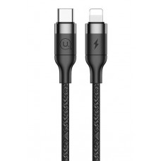 Кабель Usams US-SJ350 USB Type-C - Lightning, 1.2 м, Black (SJ350USB01)