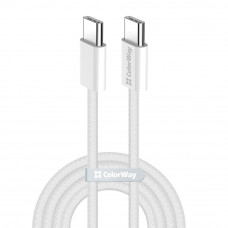 Кабель ColorWay USB Type-C + USB Type-C (M/M), 3.0 А, 1 м, Grey (CW-CBPDCC061-GR)