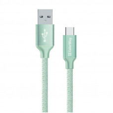 Кабель ColorWay USB - USB Type-C, 2.4 А, 2 м, Mint (CW-CBUC008-MT)