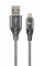 Кабель Cablexpert USB - micro USB (M/M), 2.1 А, преміум, 2 м, сірий (CC-USB2B-AMmBM-2M-WB2)