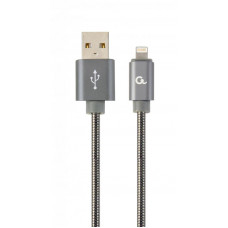 Кабель Cablexpert USB - Lightning (M/M), преміум, 2 м, сірий (CC-USB2S-AMLM-2M-BG)