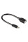 Кабель Atcom USB - micro USB V 2.0 (F/M), 0.8 м, чорний (16028)