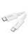 Кабель Ugreen US506 USB Type-C - USB Type-C (M/M), 0.8 м, White (40113)