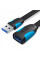 Подовжувач Vention Flat USB - USB (M/F), 1.5 м, Black (VAS-A13-B150)