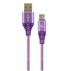 Кабель Cablexpert (CC-USB2B-AMCM-1M-PW) USB 2.0 A - USB Type-C, преміум, 1м, фіолетовий