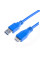 Кабель ProLogix USB - micro USB Type-B V 3.0 (M/M), 0.5 м, синій (PR-USB-P-12-30-05m)