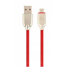 Кабель Cablexpert (CC-USB2R-AMmBM-1M-R) USB 2.0 A - microUSB, 2.1А, преміум, 1м, червоний