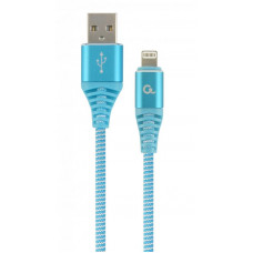 Кабель Cablexpert (CC-USB2B-AMLM-2M-VW) USB 2.0 A - Lightning, преміум, 2м, блакитний