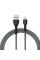 Кабель ColorWay USB-MicroUSB, braided cloth, 3А, 1м, Gray (CW-CBUM041-GR)