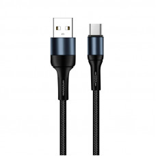 Кабель ColorWay USB - USB Type-C (M/M), nylon, 2.4 А, 1 м, Black (CW-CBUC045-BK)