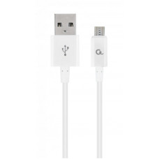 Кабель Cablexpert (CC-USB2P-AMmBM-1M-W) USB 2.0 A - microUSB B, преміум, 1м, білий