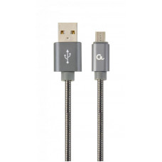 Кабель Cablexpert (CC-USB2S-AMmBM-1M-BG) USB 2.0 A - microUSB, преміум, 1м, сірий