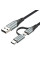 Кабель Vention USB - microUSB+USB Type-C, 1 m, Black (CQEHF)