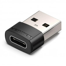 Перехідник Vention USB - USB Type-C V 2.0 (M/F) Black (CDWB0)