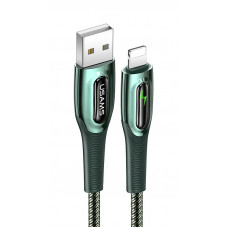 Кабель Usams US-SJ469 USB - Lightning, 1.2 м, Dark Green (SJ469USB02)