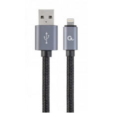 Кабель Cablexpert (CCB-mUSB2B-AMLM-6) USB 2.0 - Lightning, 1.8м, чорний