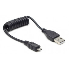 Кабель Cablexpert USB - micro USB V 2.0 (M/M), 0.6 м, спіральний (CC-mUSB2C-AMBM-0.6M)