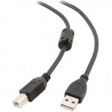 Кабель Maxxter (UF-AMBM-10) USB 2.0 AM - USB 2.0 BM, 3м, феритовий фільтр, пакет