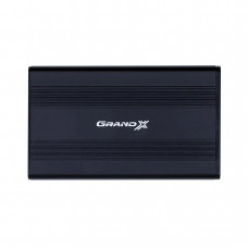 Зовнішня кишеня Grand-X для підключення SATA HDD 2.5", USB 2.0, алюміній (HDE21)