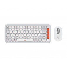 Комплект (клавіатура, миша) бездротовий Logitech Pop Icon Combo Off White (920-013141)