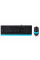 Комплект (клавіатура, мишка) A4Tech F1010 Black/Blue USB