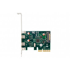 Плата розширення Frime PCI-E to USB3.1 TYPE-C (2 порти) ASM1142 (ECF-PCIEtoUSB010.LP)
