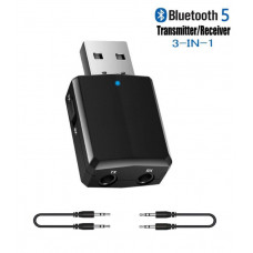 Адаптер Bluetooth 5.0 HQ-Tech ZF-169 Plus, USB power, A2DP+AVRCP, DC3.5, LED, коробка