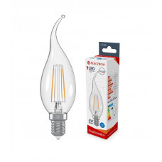 Лампа світлодіодна свічка на вітрі ретро Electrum Filament 4W E14 4000K (A-LC-1368)