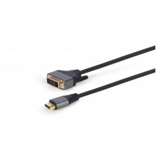 Кабель Cablexpert HDMI - DVI (M/M), двоспрямований, 18 + 1 pin, 1.8 м, Black (CC-HDMI-DVI-4K-6)