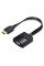 Адаптер Vention Flat HDMI - VGA (M/F), зі звуком і живленням, 0.15 м, чорний (ACKBB)