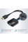 Адаптер Vention Flat HDMI - VGA (M/F), зі звуком і живленням, 0.15 м, чорний (ACKBB)