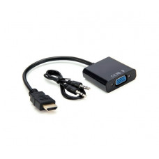 Адаптер Vention HDMI - VGA (M/F), 0.1 м, Black (YT-C-HDMI(M)/VGA(F)+AUX-B/08633)