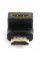 Адаптер Cablexpert HDMI - HDMI (M/F), кут 90 градусів, чорний (A-HDMI90-FML) пакет