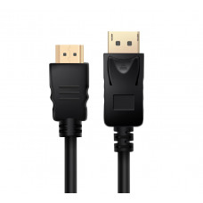 Кабель Prologix DisplayPort - HDMI V 1.2 (M/M), 1 м, Black (PR-DP-HDMI-P-02-30-1m)