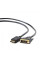 Кабель Cablexpert DisplayPort - DVI (М/М), 1.8 м, чорний (CC-DPM-DVIM-6)