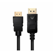 Кабель Prologix DisplayPort - HDMI (M/M), 1.8 м, Black (PR-DP-HDMI-P-02-30-18m)