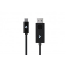 Кабель 2E (2E-W1402) USB Type-C-Displayport, (AM/AM), 1м, Black