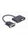 Адаптер Cablexpert VGA - HDMI+VGA (M/F), 0.15 м, Black (A-VGA-HDMI-02)