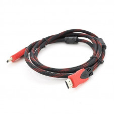 Кабель Merlion HDMI - HDMI V 1.4, (M/M), 5 м, Black/Red (YT-HDMI(M)/(M)NY/RD-5.0m/06022) пакет