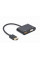 Адаптер Cablexpert HDMI - HDMI/VGA+Аудіо 3.5 мм, M/F, 0.15 м, чорний (A-HDMIM-HDMIFVGAF-01) коробка