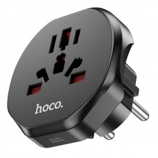Адаптер Hoco CN/UK-EU Black (AC6)