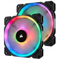 Вентилятор Corsair LL140 RGB Twin Pack (CO-9050074-WW), 140x140x25мм, 4-pin, чорний