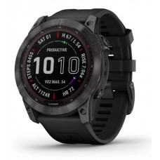 Смарт-годинник Garmin Fenix 7X Sapphire Solar Carbon Gray DLC Titanium with Black Band (010-02541-34)