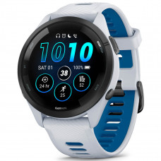 Смарт-годинник Garmin Forerunner 265 Black Bezel with Whitestone Case and Whitestone/Tidal Blue Silicone Band (010-02810-51)