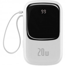 Універсальна мобільна батарея Baseus Qpow Digital Display Quick Charging Power Bank 20W 20000mAh White (PPQD-H02) (1283126558955)