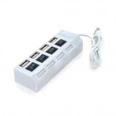 Концентратор USB2.0 Voltronic 4хUSB2.0 White (YT-HWS4HS-W/03961), Blister