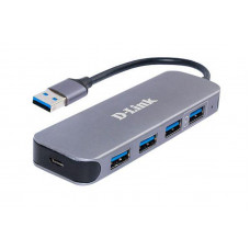 Концентратор USB3.0 D-Link DUB-1340/D1A Black 4хUSB3.0