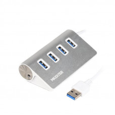 Концентратор USB 3.0 Maxxter 4хUSB3.0 Silver (HU3A-4P-01)
