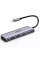 Концентратор USB Type-C Ugreen CM195 2xUSB 3.0 + HDMI + Cardreader, Gray (70411)